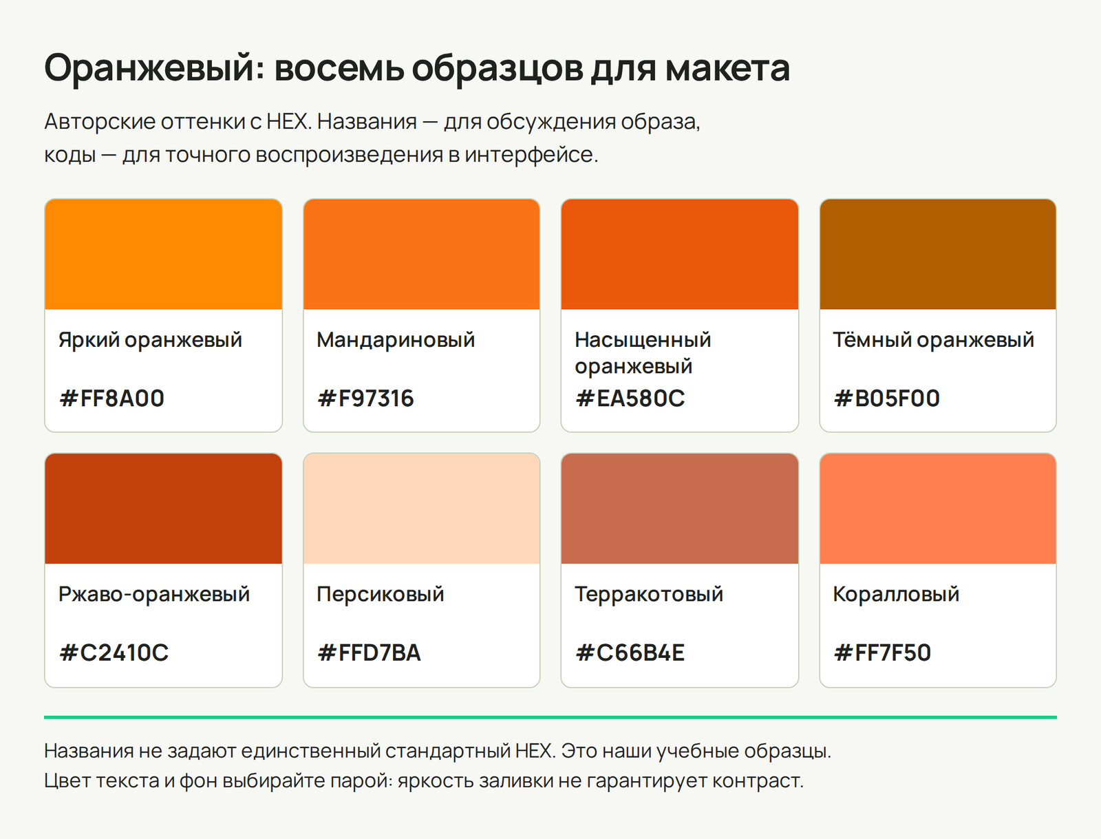 Оранжевый цвет в веб-дизайне